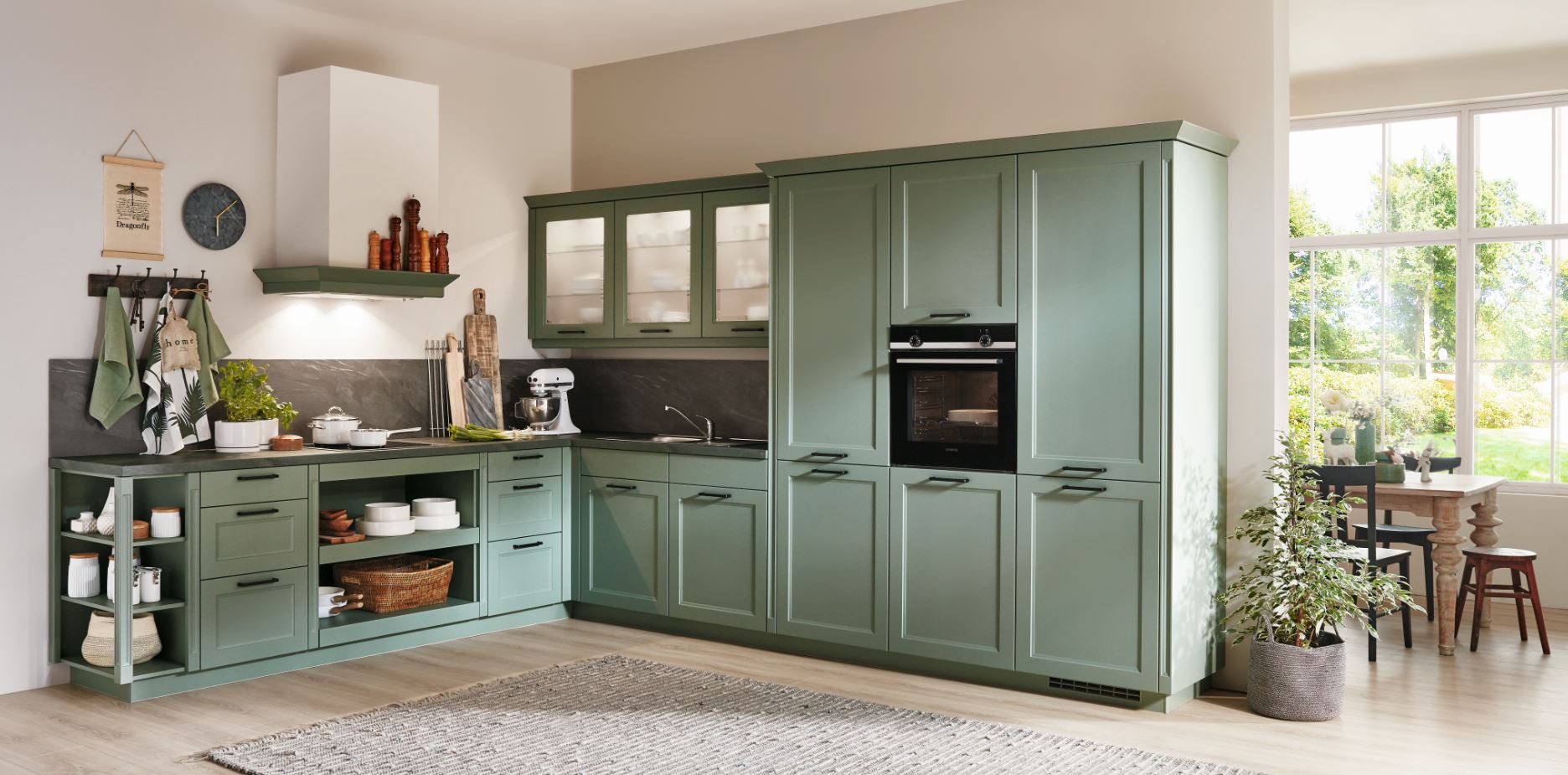 Zöld vintage konyha